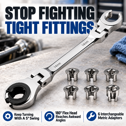 Ratcheting Flare Nut Wrench Kit